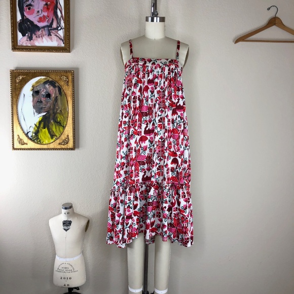 Nieves Lavi Dresses & Skirts - Nieves Lavi Nordic Pattern Peasant Swing Dress